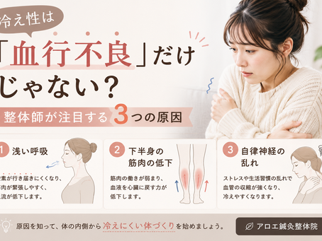 冷え性は「血行不良」だけじゃない?整体師が注目する3つの原因