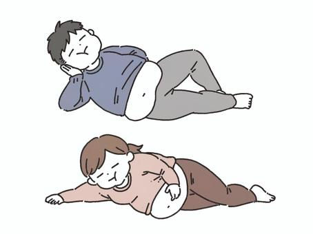 ゴロゴロしている人