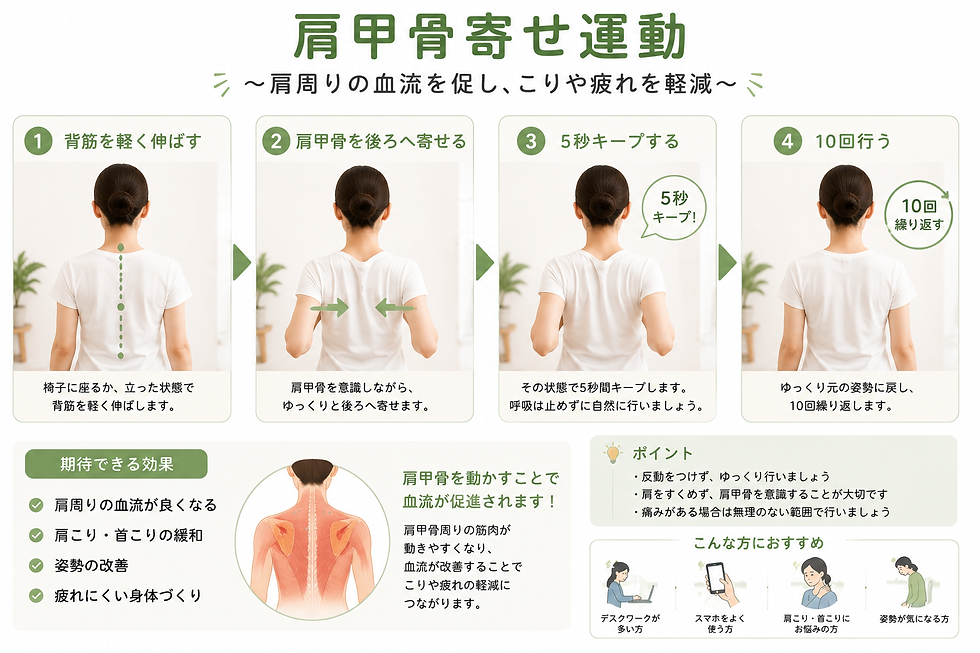 肩甲骨寄せ運動