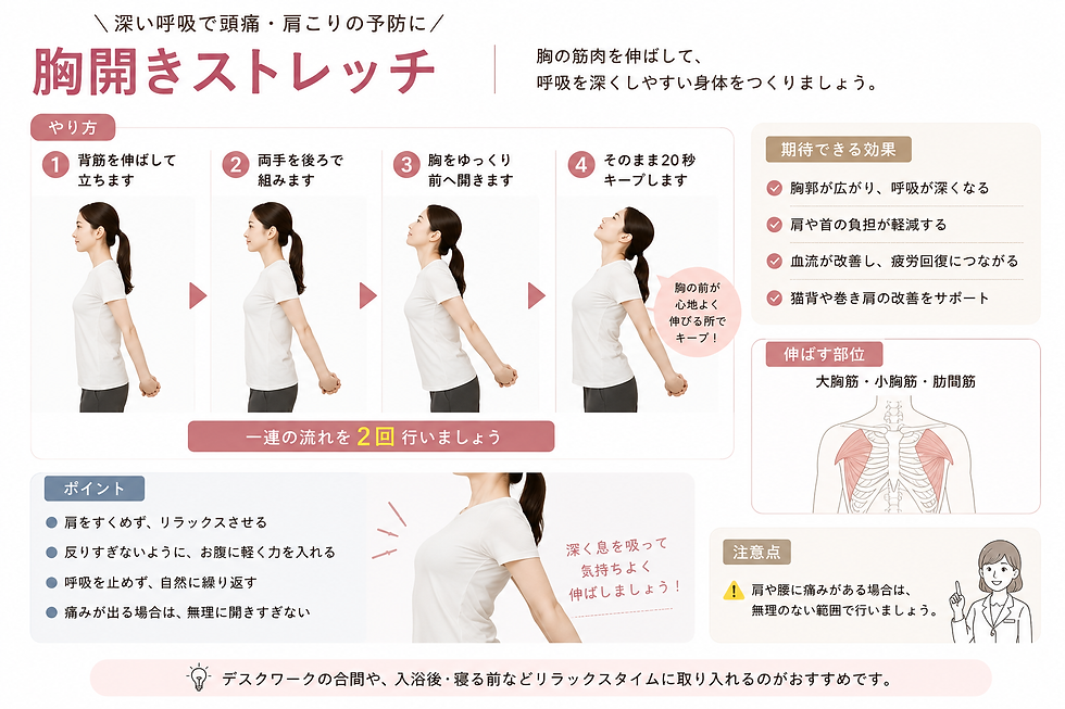 胸開きストレッチ