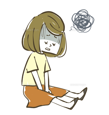 不調を感じる女性のイラスト