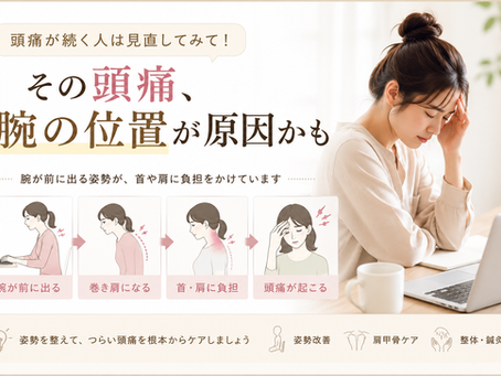 頭痛が続く人は「腕の位置」が原因かもしれません