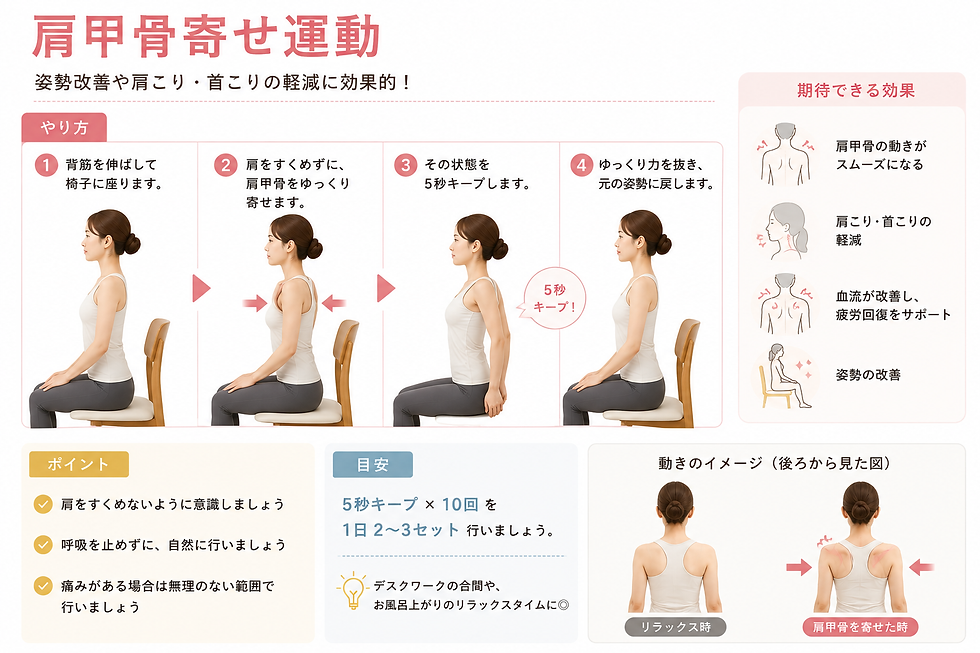 肩甲骨寄せ運動