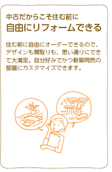 Because it is a used property, you can freely renovate it before moving in.