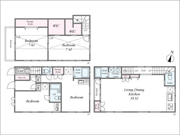 新町 中古戸建 間取図