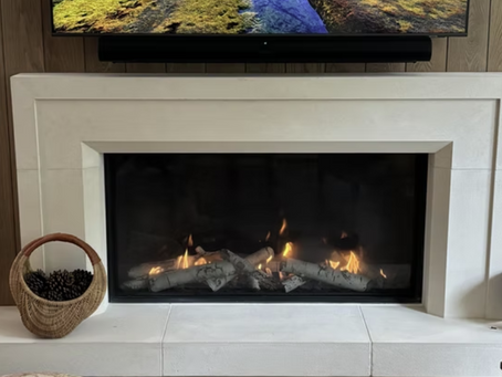 cast limestone mantel