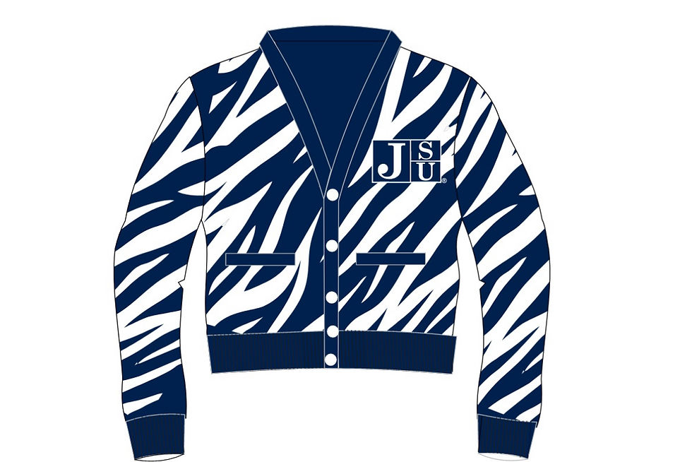 JSU Tiger Print Cardigan (women sized)
