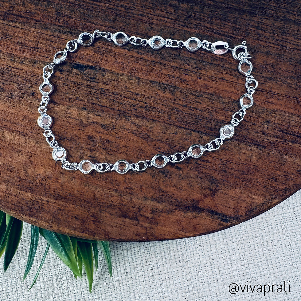 Miniatura: Pulseira com Zircônias Cristais,  3xR$59