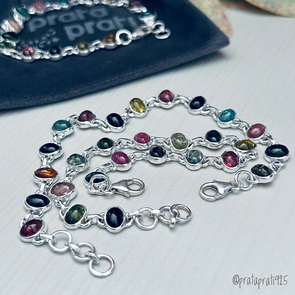 Miniatura: Pulseira com Pedras Naturais Coloridas, 3xR$189
