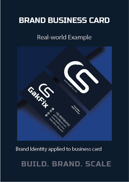 GakFix business card design and branding stationery mockup