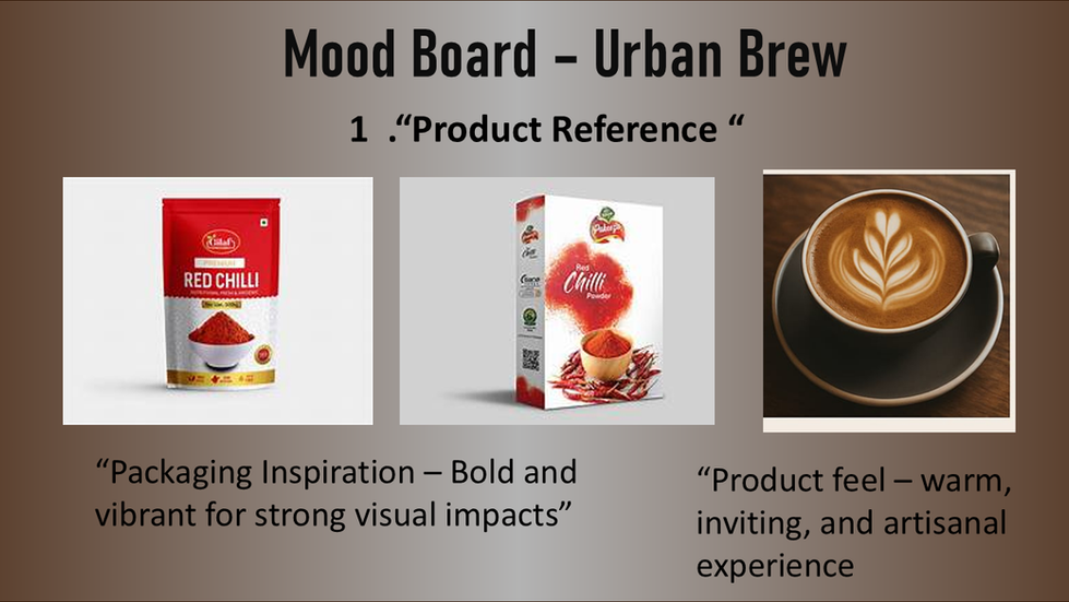 Urban Brew moodboard with packaging and coffee inspiration