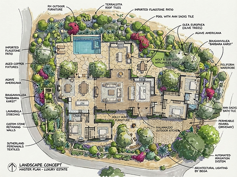 Landscape master plan prepared for contractor installation