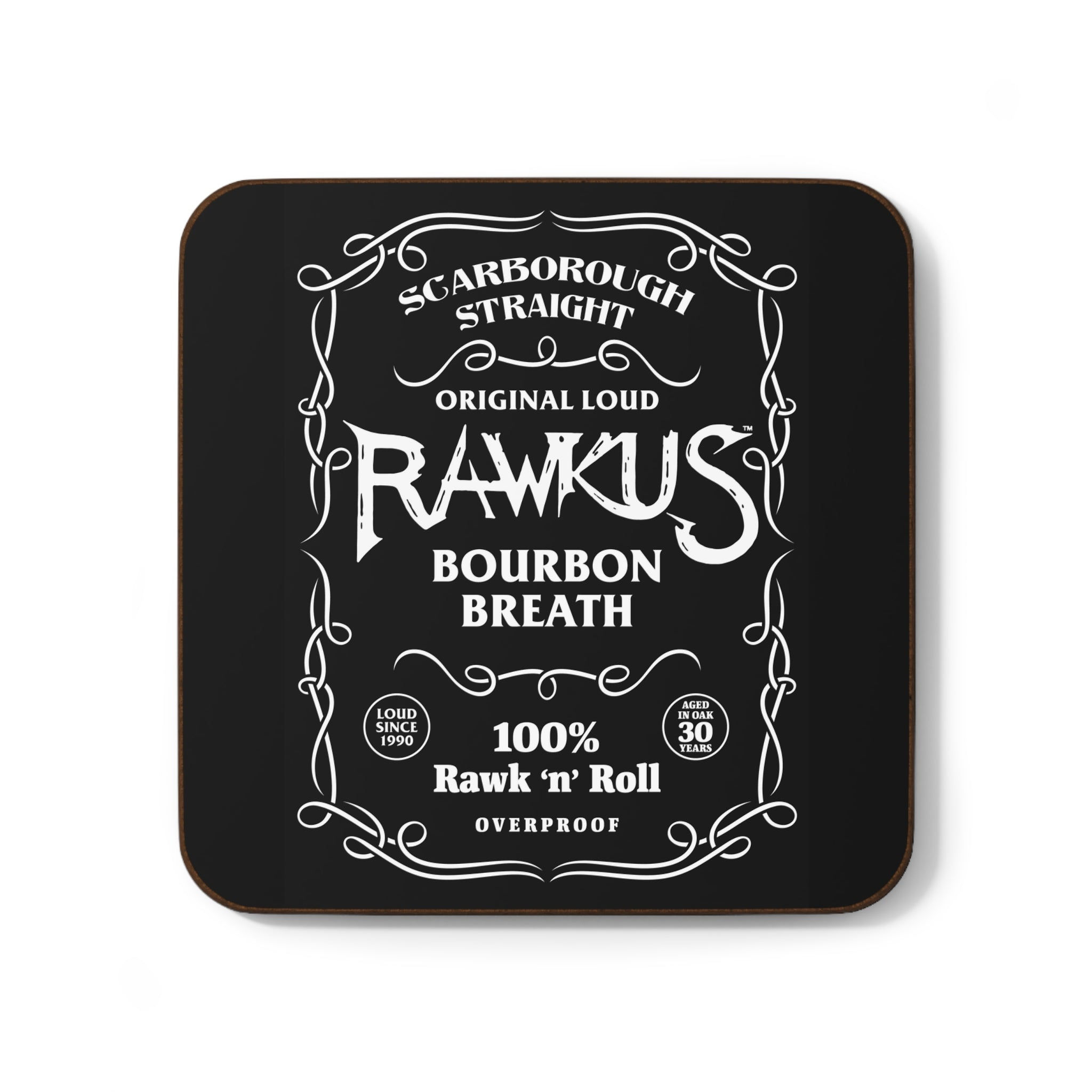 Rawkus®Heavy Bourbon Breath Design - Vintage Rock 'n' Roll Coaster Set -