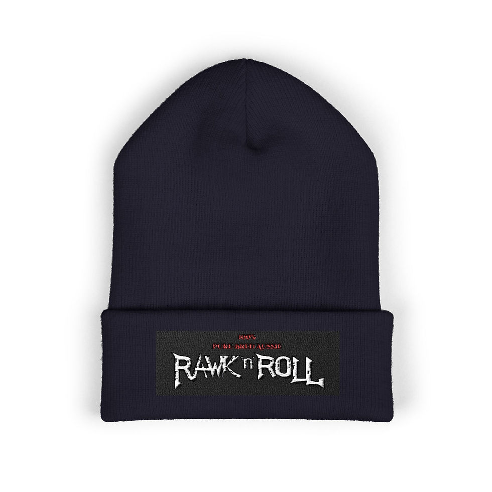 Thumbnail: Rawkus®Australia - Rawk'n'Roll - unisex Beanie - Embroidered Classic Cuffed Bean