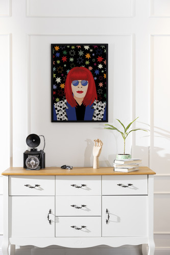 Quadro com Moldura - Rita Lee | LAMBERIA