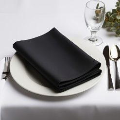 Serviette de table noire