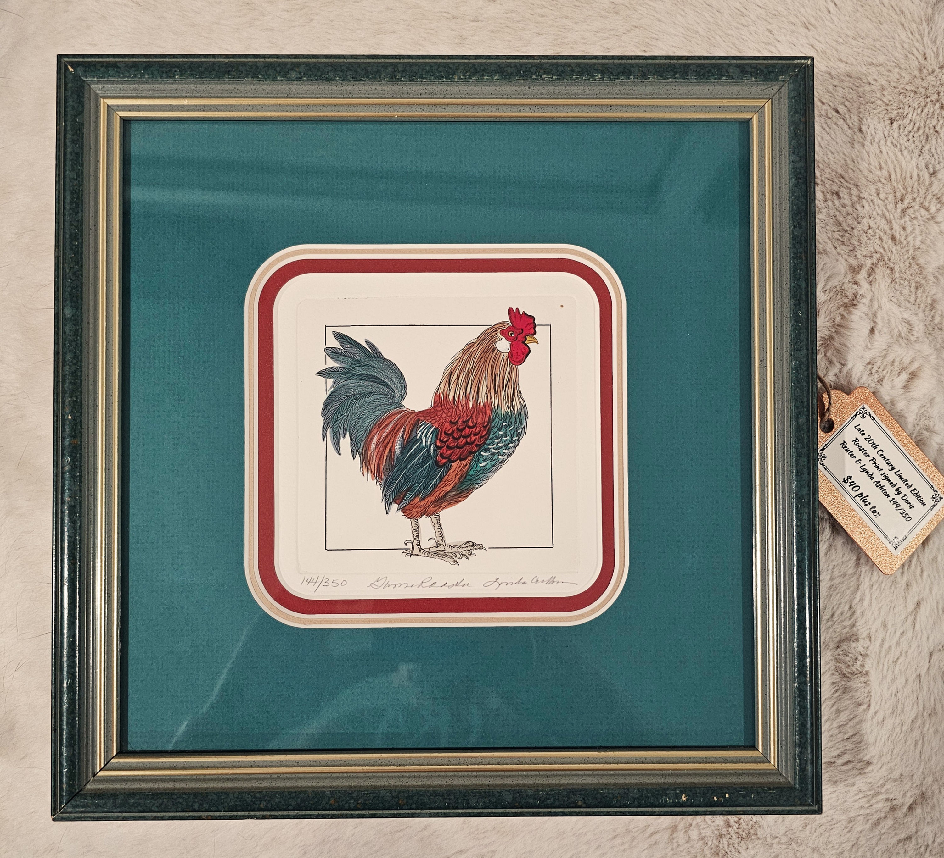 Late 20th Century Limited Edition Rooster Print 144/350