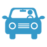 icon auto blauw