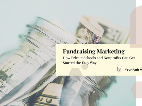 Blog banner of Fundraising Marketing with an image of a collection jar.