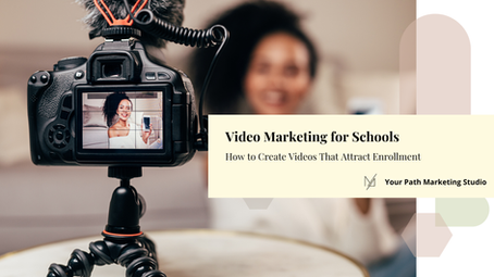 Blog banner of video marketing for schools