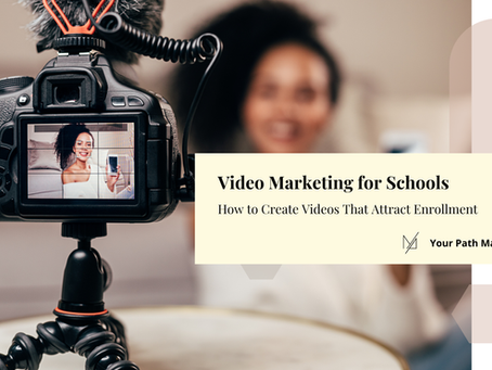 Blog banner of video marketing for schools