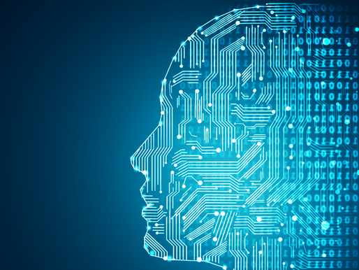 cool image of AI head with virtula style
