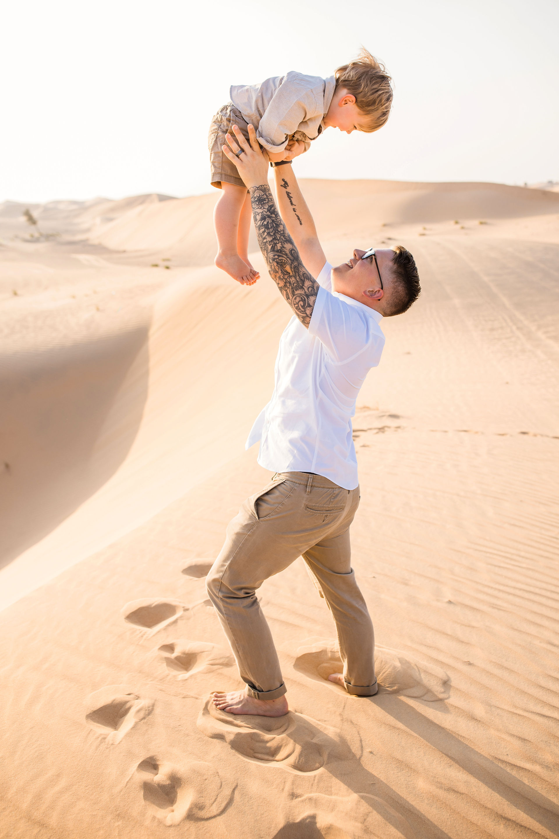family desert session in Abu Dhabi
