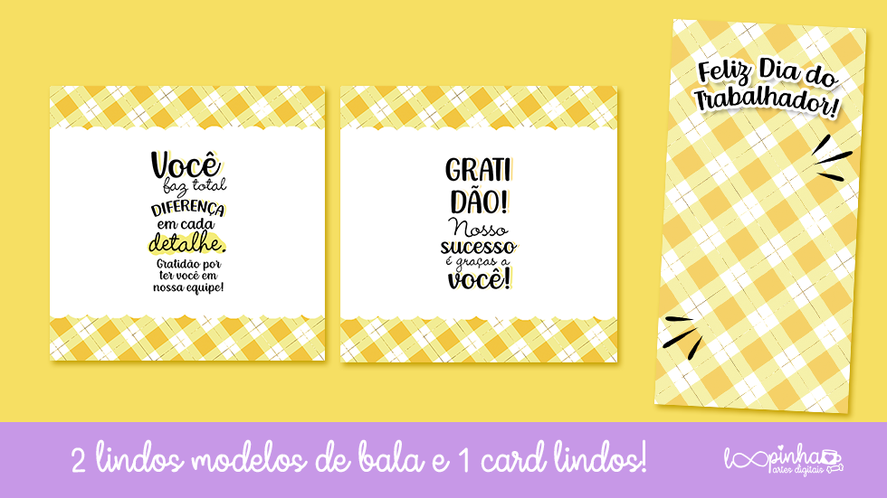 Miniatura: Bala e Card Dia do Trabalho - Dia do Trabalhador