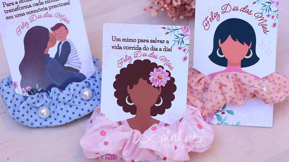 Tag scrunchie - Dia das Mães 2024 (EDITÁVEL)