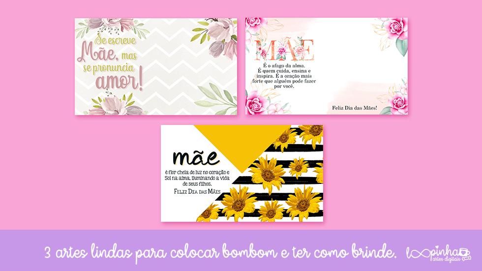 Miniatura: Cartão para bombom - Dia das Mães 2021
