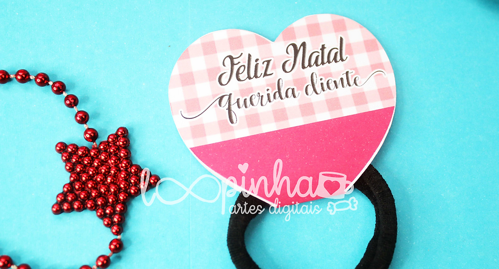 Miniatura: Tag de Xuxinha/ Rabicó Coração Natal