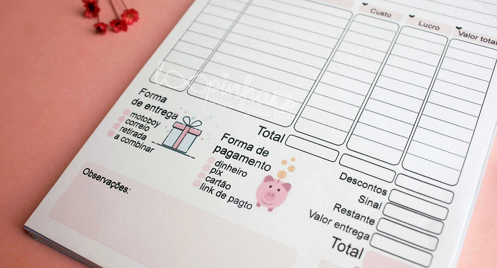 Miniatura: Organização Financeira\ Bloco de Pedidos