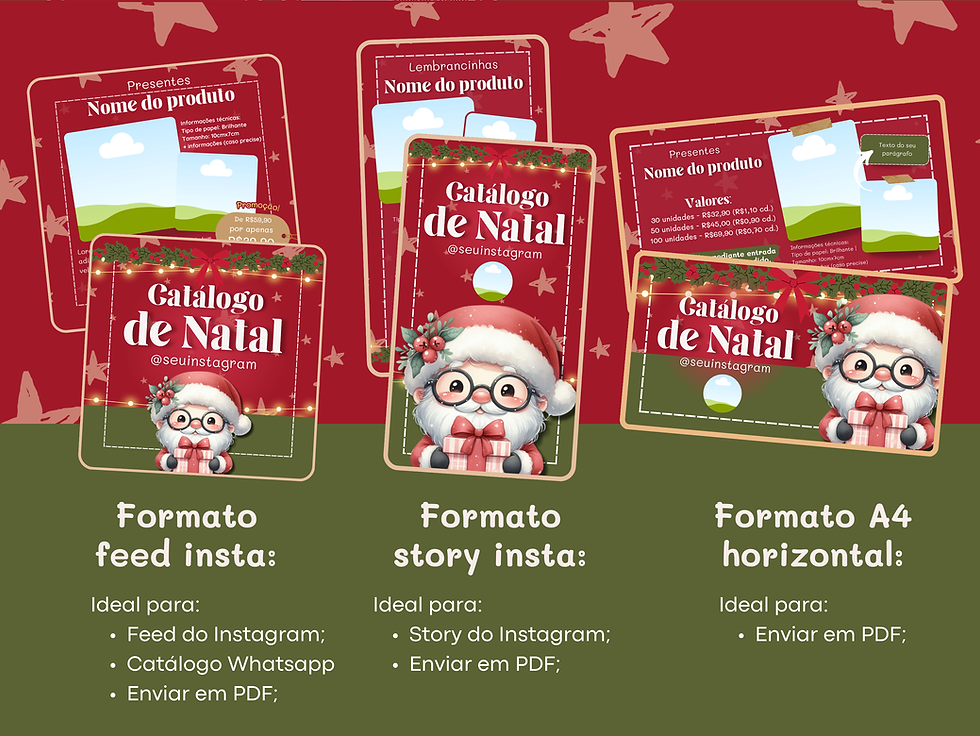 Miniatura: Catálogo Noel Tradicional Natal - Editável no Canva