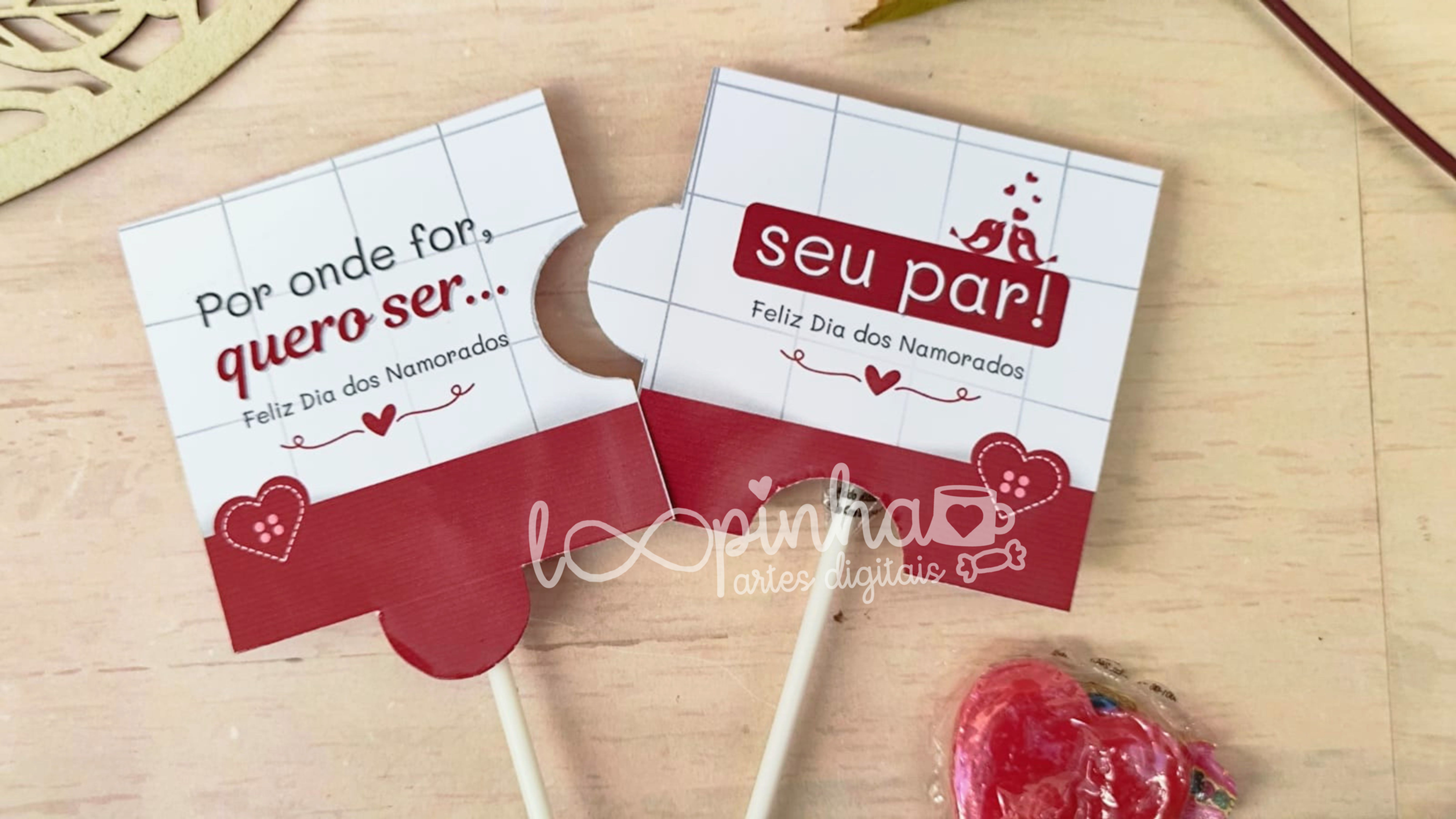 Pirulito Quebra-cabeça - Dia dos Namorados 2025