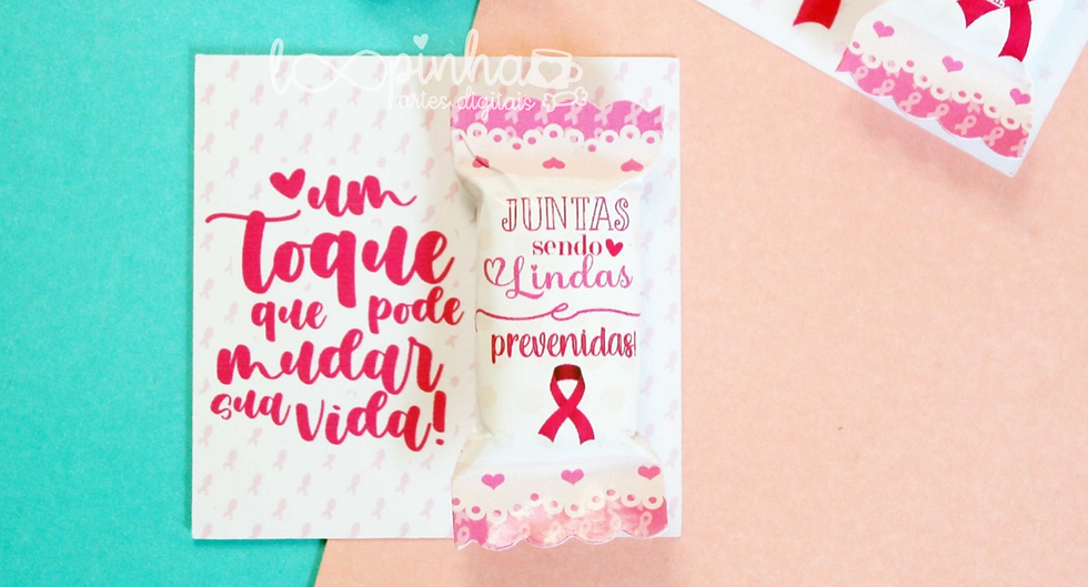 Miniatura: Balas e mini cartão Outubro Rosa