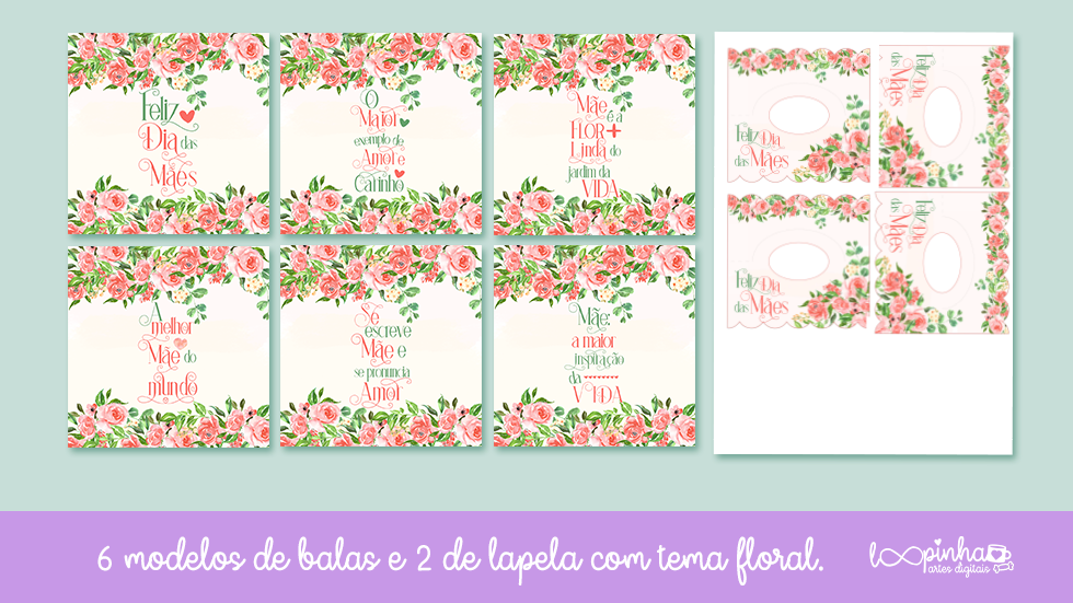 Miniatura: Balas e Lapelas Florais - Dia das Mães 2021