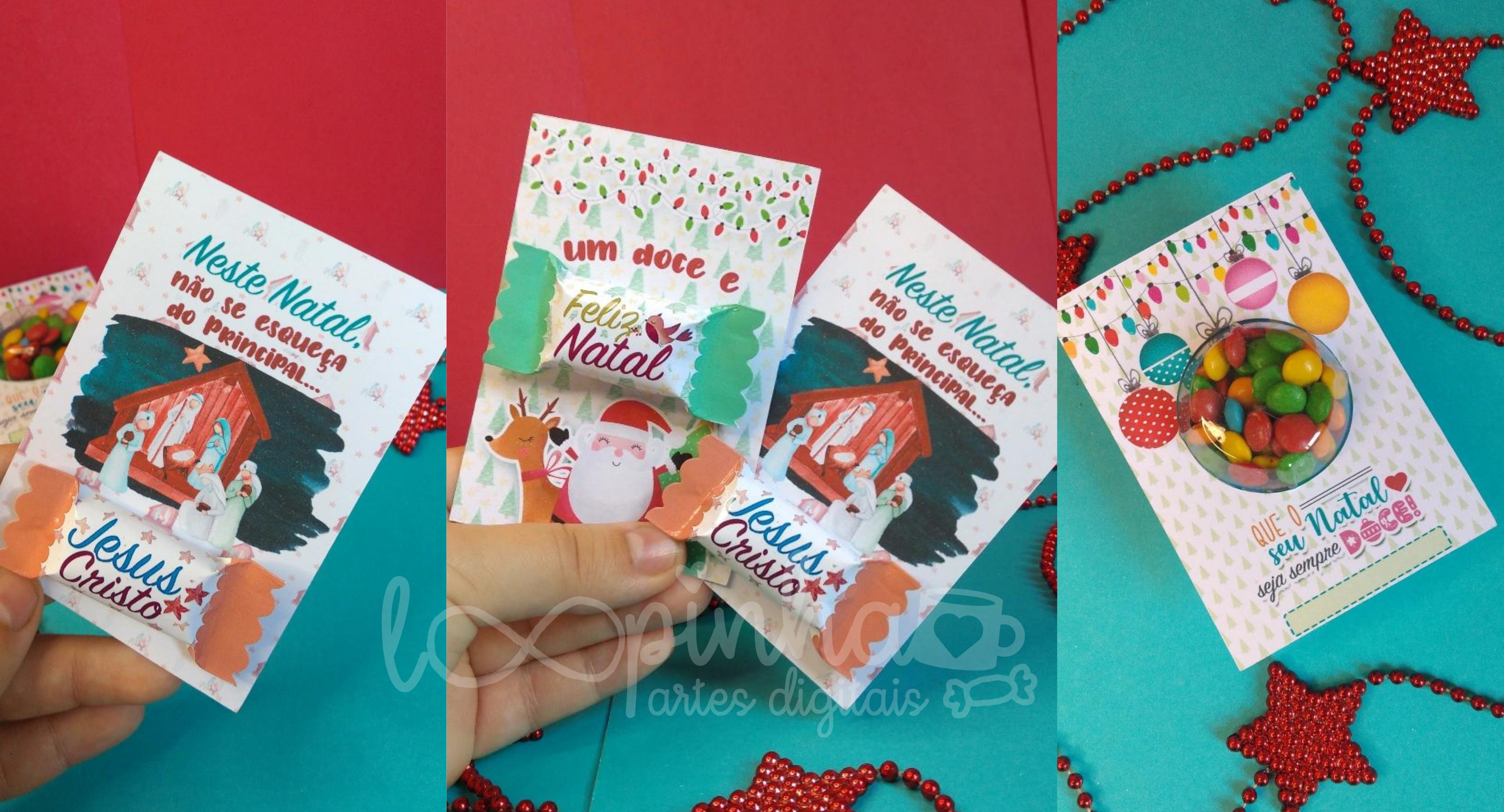 Balas com cartão Natal 01
