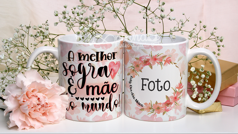Miniatura: Canecas Florais Aquarela - Dia das Mães 2021
