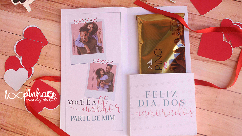 Miniatura: Porta-chocolate cartão - Dia dos Namorados