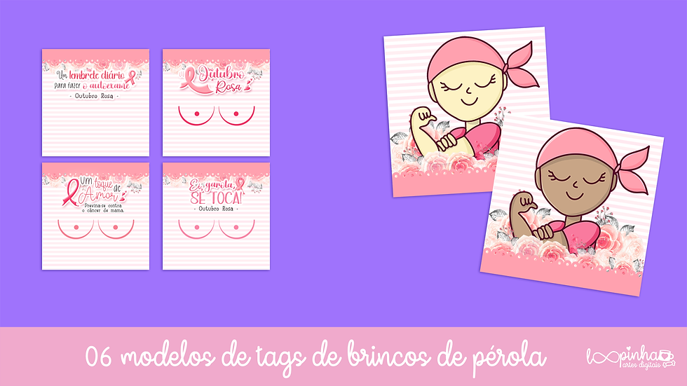 Miniatura: Brincos Outubro Rosa