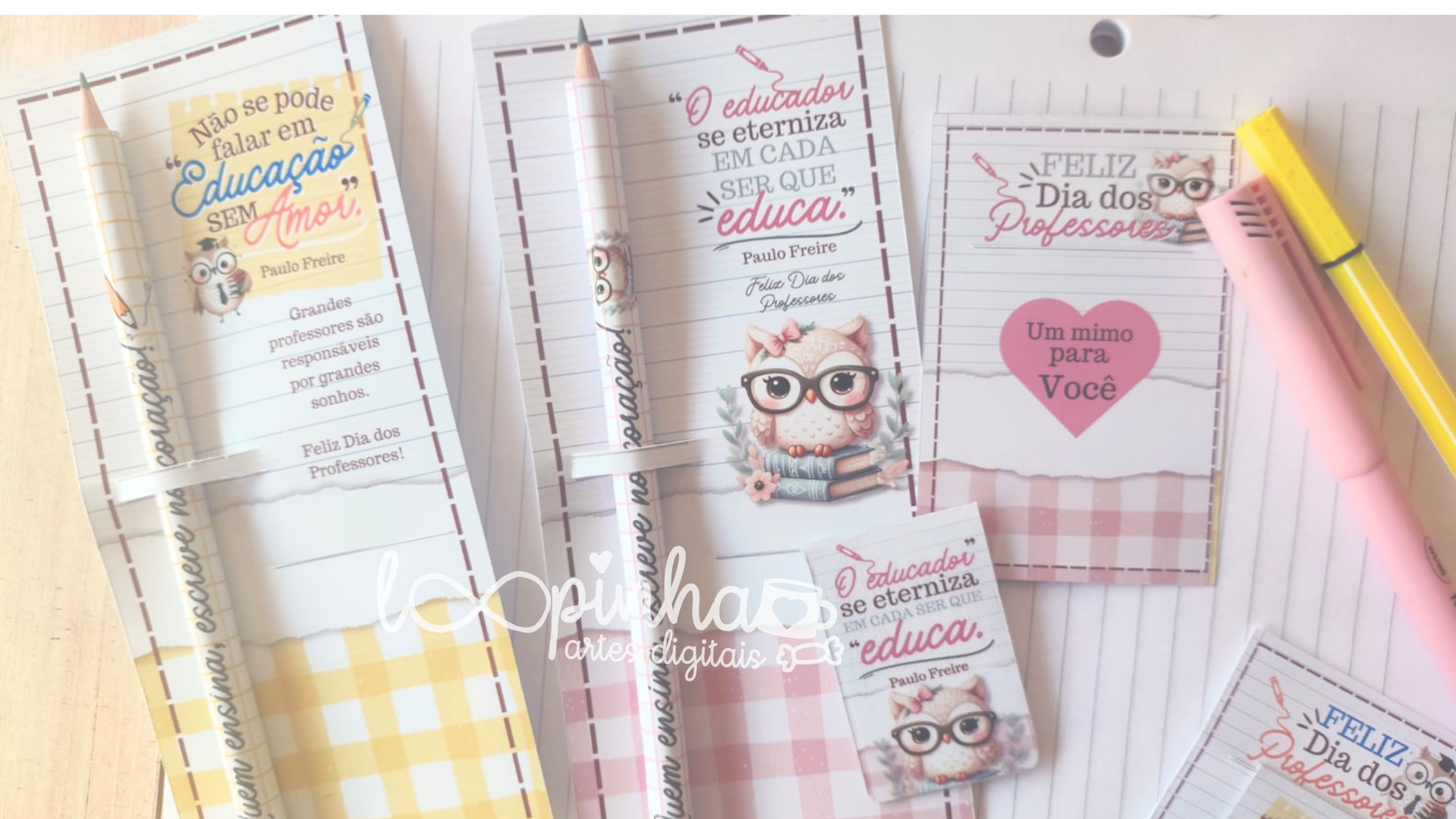 Marca-páginas Magnético e Lápis - Dia dos Professores 2024