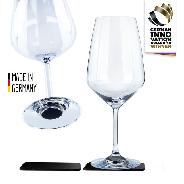 Magnet-Kristallglas Set Bordeaux Wein