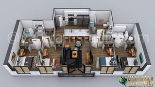 3D Floor Plan Design of Gorgeous Residential Apartment in Houston, Texas