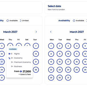 Avios has finally built a proper, free, reward seat calendar, and it shows Companion Voucher availability