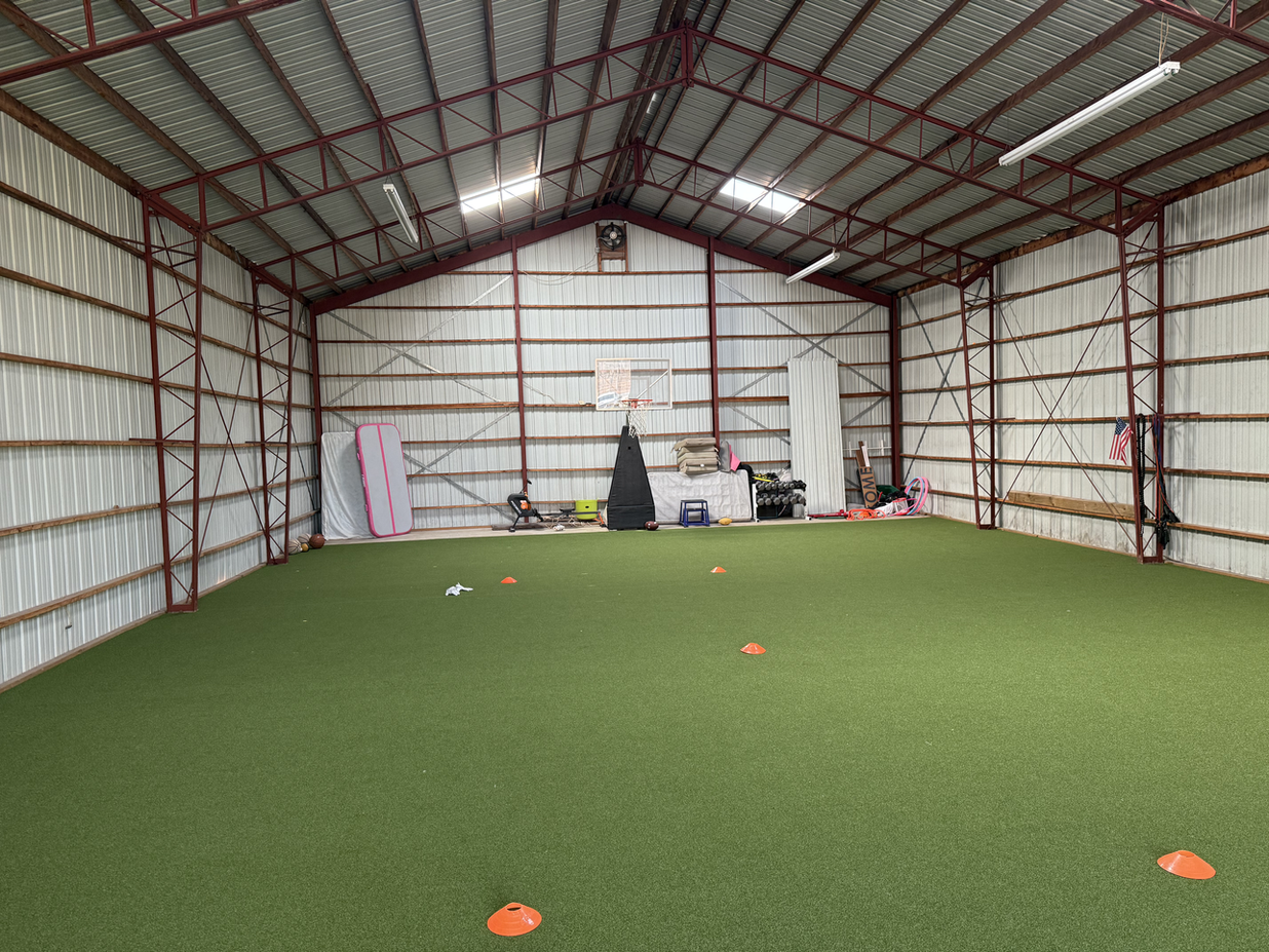 Sports turf indoor practice facility
