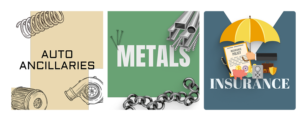 Auto Ancillaries, Metals, Insurance