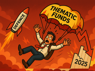 A man jumping with a torn parachute