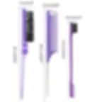Thumbnail: 3pcs Hair Styling Comb Set Teasing Hair Brush Triple Teasing Comb Rat Tail Combs