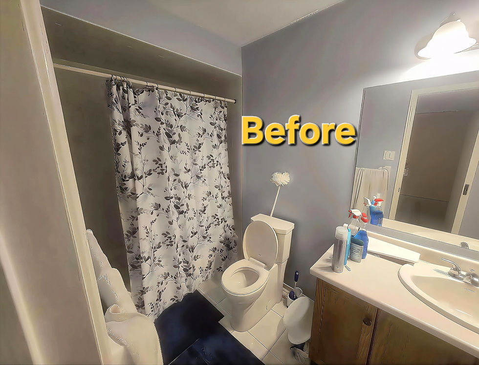 Complete Bathroom Renovation Before | Apex Finish & Design