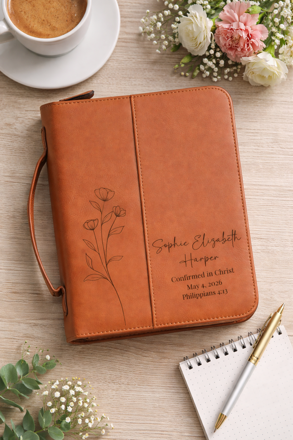 Leatherette Engraved Bible Cover